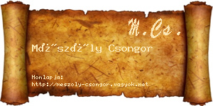 Mészöly Csongor névjegykártya
